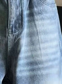 1 Stück Jeans mit weitem, geradem Bein, lässiger modischer und vielseitiger Streetwear-Stil