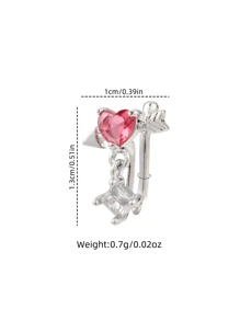 1pc Arrow Through Heart Design Nose Clip, Fashionable No-Piercing Suitable For Parties, Gift For Friends