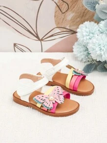 Toddler Girls' Colorful Flat Summer Sandals - Multicolor - View 2