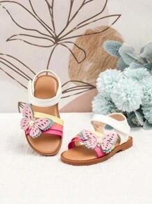 Toddler Girls' Colorful Flat Summer Sandals - Multicolor - View 4