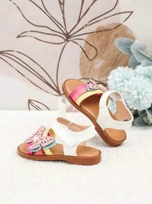 Toddler Girls' Colorful Flat Summer Sandals - Multicolor - View 5