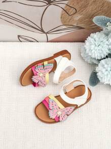 Toddler Girls' Colorful Flat Summer Sandals - Multicolor - View 6