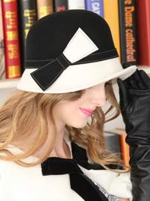 HIMESPORT Sombrero de fieltro de lana blanco de ala ancha con lazo para mujer y dama. Sombrero de copa, sombrero de fieltro, sombrero para fiestas de té, vestidos de boda, iglesia, carreras de Derby, sombrero de cóctel, sombrero de pillbox