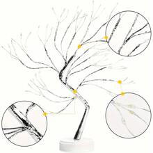 1PCS/2PCS 108 Simulated Led Tree Light Copper Wire Light, Touch Switch Home Romantic Decoration Night Light (Warm White) Without Battery, Outdoor Holiday Party Decoration, Wedding/Anniversary/Birthday/Thanksgiving/Halloween/Harvest Festival/Christmas/Valentine's Day Decoration - Warm Color-1PCS - View 8