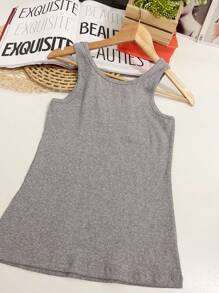 Women's Cotton Tank Top - Light Grey - View 3