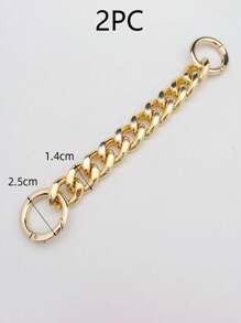 1pc Extra Long & Thick Chain Strap With Clasp, 21cm Length, Suitable For Handbag Accessories Decoration, Pendant For Bags And Wallets - Gold - View 17
