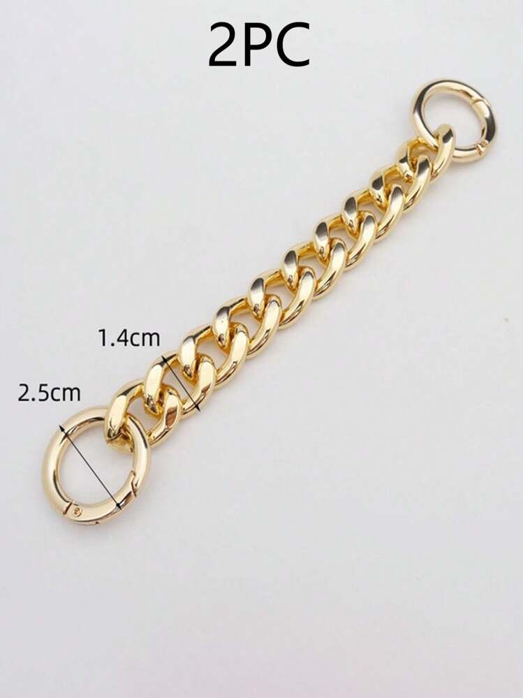 1pc Extra Long & Thick Chain Strap With Clasp, 21cm Length, Suitable For Handbag Accessories Decoration, Pendant For Bags And Wallets - Gold - View 16