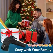 Hailicare 1 件加热振动按摩肩垫，带数字显示控制器，3 种加热设置和 3 种振动级别，便携式肩部按摩器，USB 可充电，适合父母、家人、朋友的实用圣诞/新年礼物 - 彩色 - 查看 10