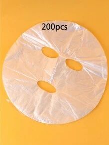 200pcs Disposable Moisturizing Face Mask Sheets, Transparent Plastic Mask Sheets For Salon, Neck Wrinkle Treatment, Waterproof & Moisturizing, Used With Serum, Mask, Mud Mask Etc. Suitable For Salon, SPA, Beauty Parlor, Home Facial Care - Clear - View 11
