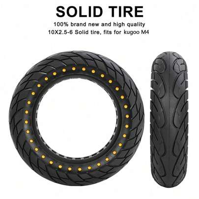 10x2.5 Rubber Solid Tire 60/70-6.5 For KUGOO M4 Honeycomb Tyre Replace