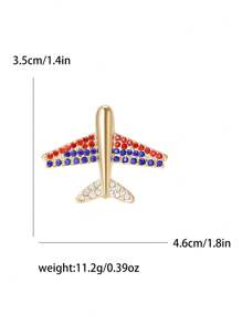 Strass Flugzeug Broschen für Frauen, unisex Email Flugzeug Anstecknadeln, Büro Party Freunde Geschenke Accessoires