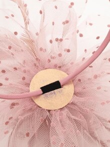 1 Piece Dusty Pink Women's Feather Mesh Flower Fascinator With Headband And Clip Wedding Tea Party Kentucky Derby Fascinator Hats Valentines Mini Hats Tiny Hats Mini Top Hat Mini Cap
