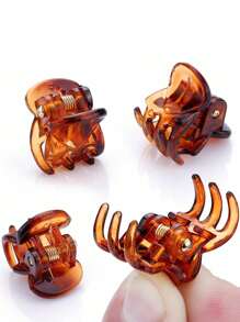 18 件女士简约小爪发夹，多色，小尺寸，适合日常使用 - 彩色 - 查看 5