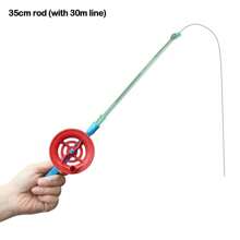 1 Pieza Caña de pesca de hielo mini de 35/40/75/80cm con carrete de plástico para principiantes, para lagos, estanques y ríos