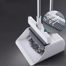 3 件套清洁套装：厚扫帚、刷子和长柄簸箕，适用于家庭、办公室、学校、船舶清洁