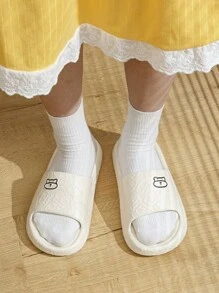 适合夏季、室内和家庭使用的可爱拖鞋，防滑浴室厚底拖鞋