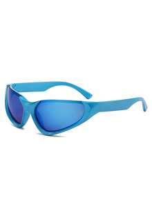 1pc Minimalist Fashion Street Style Cool Windproof Fashion Glasses, Unisex Stylish Beach Accessory