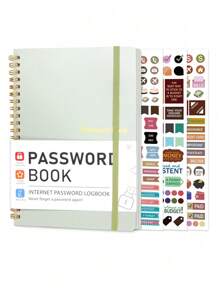 PVC Bound Password Logbook - Premium Password Manager, Quick Access To Usernames & Passwords For Home, Office & Internet Logins - Multicolor - View 7