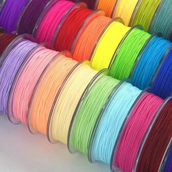1 Piece 22 Yards/Roll 0.8mm Nylon Beaded Nylon Rope DIY Bracelet Rope Braided Wire Tassel Wire Jewelry Making Craft Supplies - Beaded Rope Wire