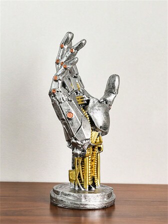 1pc Cyberpunk Mechanical Handcraft Figurine, Game Controller Desktop Stand, Articulated Hand Sketch Model, Movable Art Drawing Mannequin