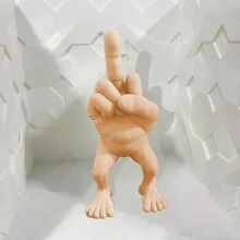 1 件中指站立趣味玩具 - 带腿模型 - 3D 打印玩具模型 - 生日/圣诞礼物 - 完美礼物 - 玩具 - 彩色 - 查看 17