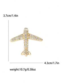 Strass Flugzeug Broschen für Frauen, unisex Email Flugzeug Anstecknadeln, Büro Party Freunde Geschenke Accessoires