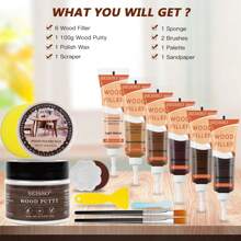 Wood Furniture Repair Kit - Wood Fillers With Wood Putty, Hardwood Laminate Repair Kit, Wood Wax For Holes, Walnut Wood Scratch Repair Kit Restore Any Scratches, Cracks, Tables, Doors, Floors, Cabinet - Multicolor - View 4