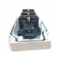 Panel pulsador industrial 3 botones Arranque Parada Emergencia, ampliamente utilizado en espacios industriales, comerciales y domésticos - Blanco - Ver 6