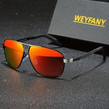 Occhiali da sole polarizzati con montatura grande, gambe in alluminio e magnesio con cerniere a molla, adatti per esterni, pesca, guida, uso classico aziendale per l estate, spiaggia, vacanza, all aperto, viaggio