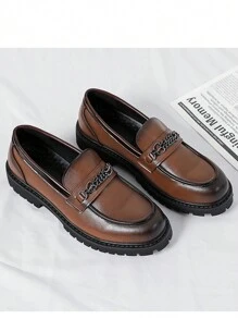 Mocassini uomo con suola spessa, polivalenti, scarpe casual eleganti da lavoro