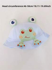 1pc Toddler's Cute Frog Printed Sun Hat, Versatile For Spring/Summer Wear
