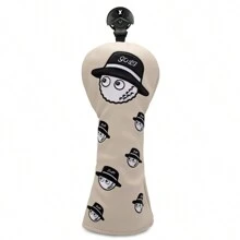 时尚设计渔夫卡其色高尔夫球杆套，适用于一号木杆、球道木杆、混合杆、木杆，带号码标签，适用于1号、3号、5号木杆、刀背式推杆、槌式推杆。 - 黑色 - 查看 13