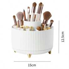 360 Rotating Makeup Desktop Cosmetic Storage Box Organizer Large Capacity For Bathroom Portable Lipstick Makeup Brush Pen Holder