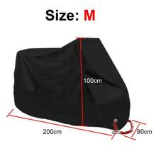 Funda para motocicleta NMAX, AEROX, PCX, MIO, BEAT, CLICK, impermeable, a prueba de lluvia y polvo, con protección UV - Negro - Ver 2