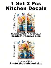 1pc Sunflower & Butterfly Waterproof PVC Fridge Magnet For Home Decor, Living Room, Dishwasher Decor, Bedroom Wall Sticker Decals - Multicolor - View 10