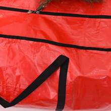Christmas Tree Storage Bag Fits5 6 7 9 Ft Artificial Trees Plastic Waterproof Christmas Bag Durable Handles Labeling Card Slot - Red - View 4