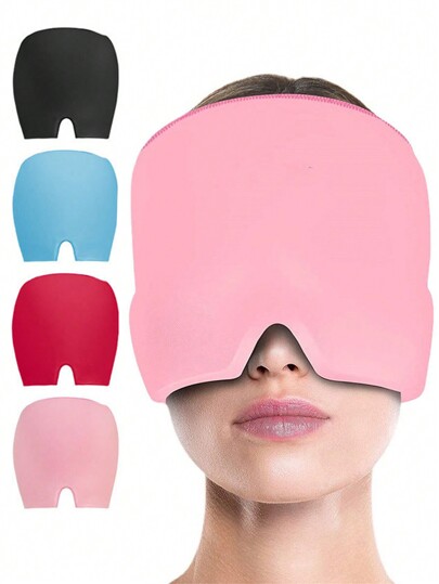 1pc Single-Layer Physical Cooling Gel Head Cap, Cold & Hot Compress Icing Head Cap, Facial Mask, Eye Mask, Cold Compress Cap Ski Masks