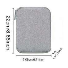 Borsa per il trasporto di orologi smart, multifunzionale, con scomparti per cinturini dell'orologio, cavi dati e custodia portatile con zip - Grigio - Visualizzare 2