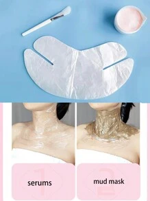 200pcs Disposable Moisturizing Face Mask Sheets, Transparent Plastic Mask Sheets For Salon, Neck Wrinkle Treatment, Waterproof & Moisturizing, Used With Serum, Mask, Mud Mask Etc. Suitable For Salon, SPA, Beauty Parlor, Home Facial Care - Clear - View 5
