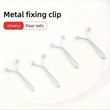 4pcs Invisible Waist Cincher Metal Clips - Adjustable, Fashion Accessory For Jeans And Apparel, U-Shape Scarf Clips To Prevent Wardrobe Malfunction, Easy To Use, Comfortable, Multipurpose - Shirt Sleeve Fastener, T-Shirt Hem Fixer, Non-Damaging, Reusable, Suitable For Casual, Commute, Date, Travel, School