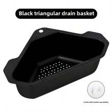 New Stainless Steel Sink Drain Basket, Triangle Filter Net, Kitchen Sink Organizer Rack, Vegetable Wash Basin - Color as Shown - View 11