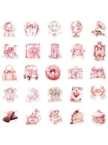 50 张粉色贴纸非常适合剪贴簿、日记本、笔记本电脑、滑板、水杯等，为您的设备增添趣味！、学校用品、返校