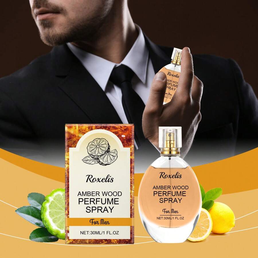 Amber Wood Perfume Spray Fresh Scent Exudes Charm Amber Natural Light Long-Lasting Portable Perfume - Amberwood - View 1