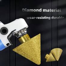 Brocas cónicas de diamante M10/M14 para amoladoras angulares - Herramientas de biselado revestidas de diamante de 38mm/50mm para agrandar orificios, dar forma, recortar y acabado de bordes - Accesorios profesionales para herramientas de piedra y strass - Multicolor - Ver 9