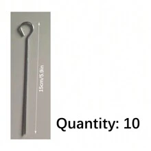 10 pièces Brochettes en acier inoxydable de 12 cm/15 cm/18 cm/20 cm, convenant pour gril électrique domestique, four, gril suspendu, outils de barbecue de pique-nique extérieur. Faciles à nettoyer. 4 longueurs disponibles.