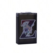 1pc 26-Letter Pattern Fashionable Cigarette Case, Large Capacity 20 Cigarettes, Portable Unisex Flip Top Slide Cover Cigarette Box,Hair Accessories ,Smoking Accessories - Multicolor - View 22
