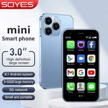 SOYES XS15 Mini Small Size SmartPhone 3.0" Display Android 8.1 2GB RAM 16GB ROM Dual SIM Standby Play Store 3G Small Size Phone 1000mAh Small Battery Capacity - Morado - Ver 2
