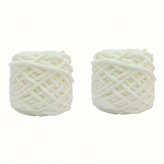 4pcs White Soft & Warm Knitting Yarn For Diy, Scarf, Comfortable Thick Knitting & Crocheting Supplies