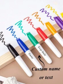 6pcs /8pcs Customized Personalized Colorful Whiteboard Dry Erase Marker Pens, Portable Marker Pen, Calendar Fridge Marker, For School, Art,Back To School ,School Supplies , Office Supplies,Christmas Gifts New Year Gifts,Back-To-School Gifts, Returning To School,Back To School - Multicolor - View 8