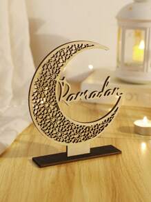 1 pieza Ornamento decorativo colgante para Eid Al Adha, Hari Raya, Ramadán, Eid Mubarak, Día Islámico - Negro - Ver 12